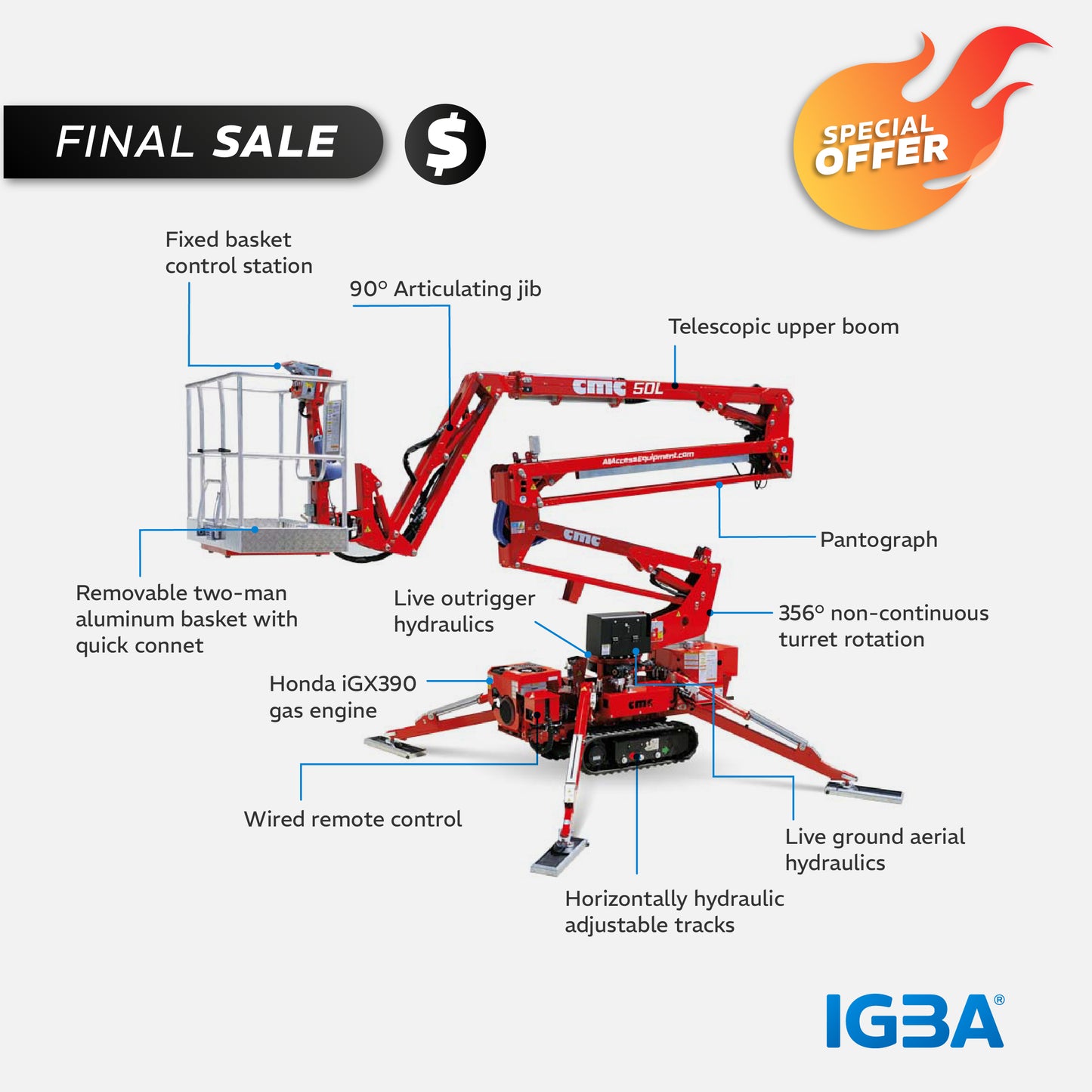 50L Tracked Aerial Lifts