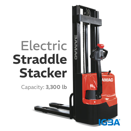 BAMAC Electric Straddle Stacker 3,300 lb - ES15-15ES & ES15-33DM