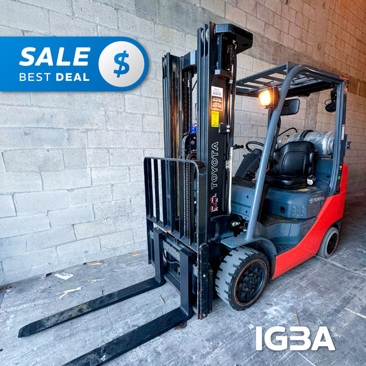 2017 TOYOTA Forklift 8FGCU25 5000 lb Lift 189 inch Side Shift ONLY 6500 HS